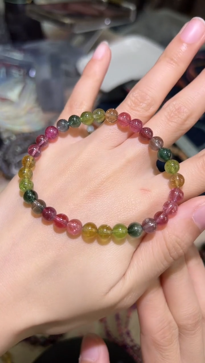 【闪购商品】碧玺手串未镶嵌0117s062多样性发一