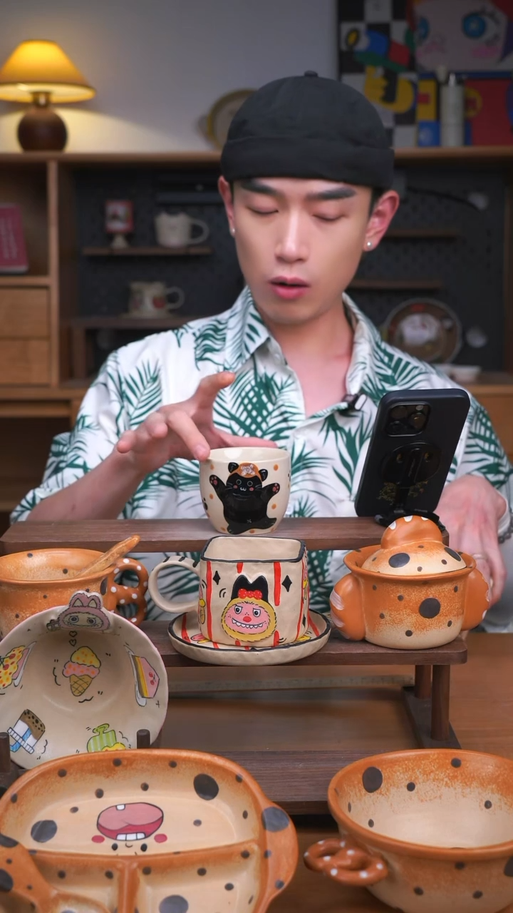 杯子景德镇可爱设计师款陶瓷