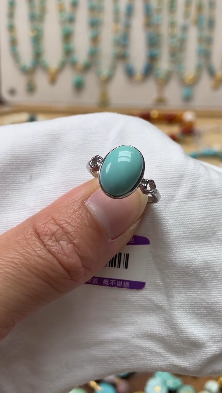 【闪购商品】绿松石戒指银S925镶嵌40