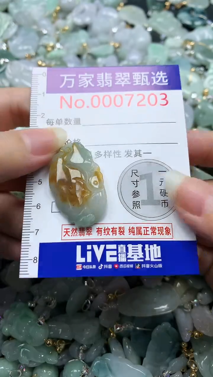 吊坠(不含链)未镶嵌翡翠7203