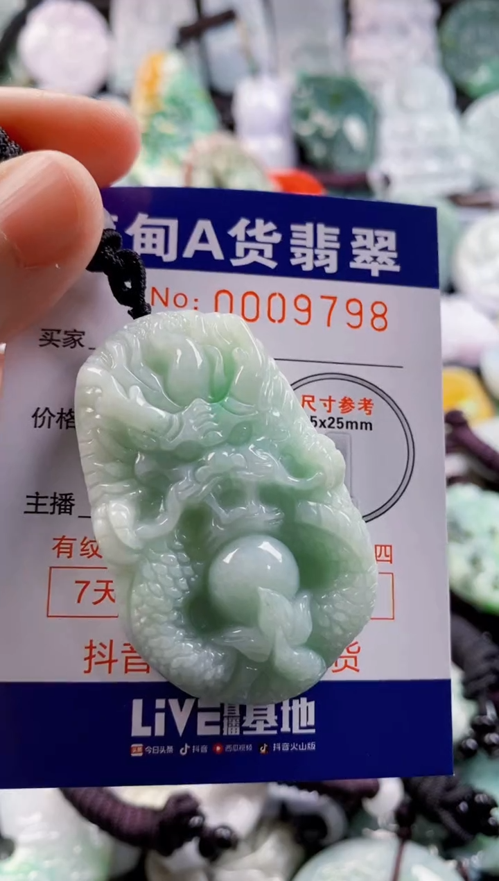 翡翠未镶嵌吊坠(不含链)1