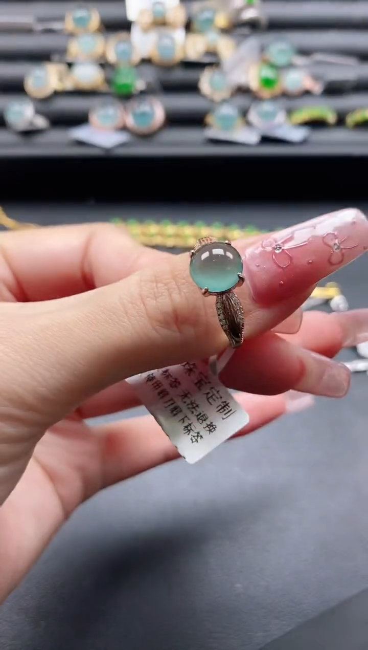 【闪购商品】翡翠戒指银S925镶嵌1111