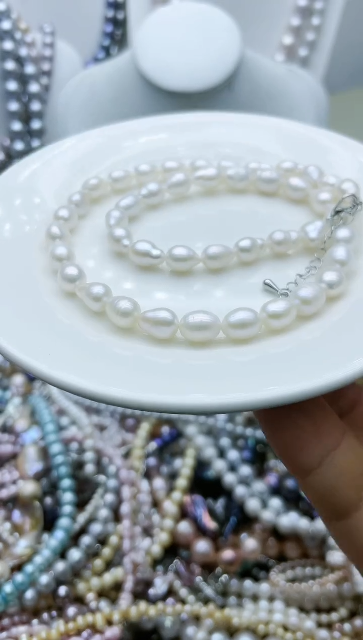 【闪购商品】淡水珍珠颈饰钛钢12