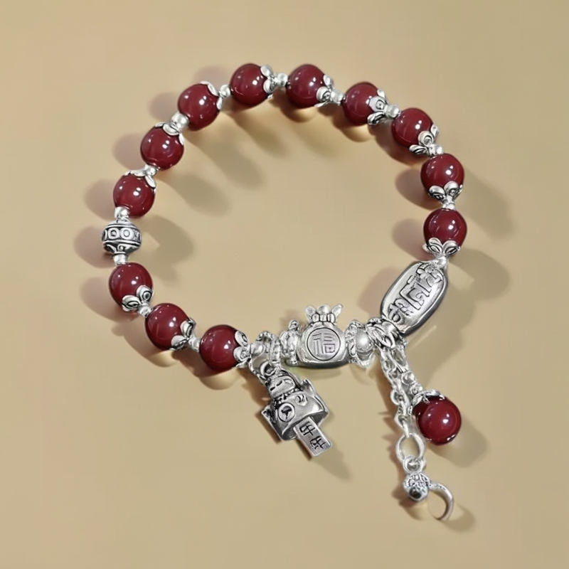 含辰砂工艺品朱砂【清仓专属】原创精品手串无礼盒—-1281