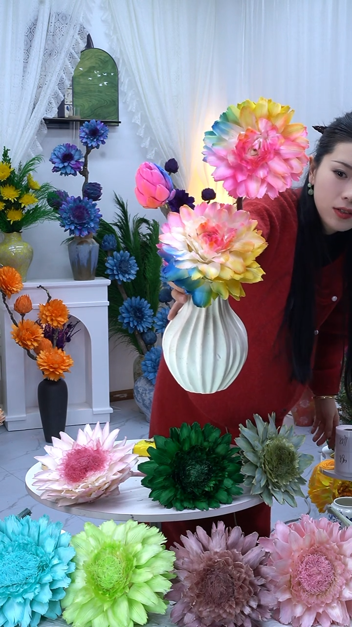 小**界龙枣支洋蓟彩虹【带花瓶】