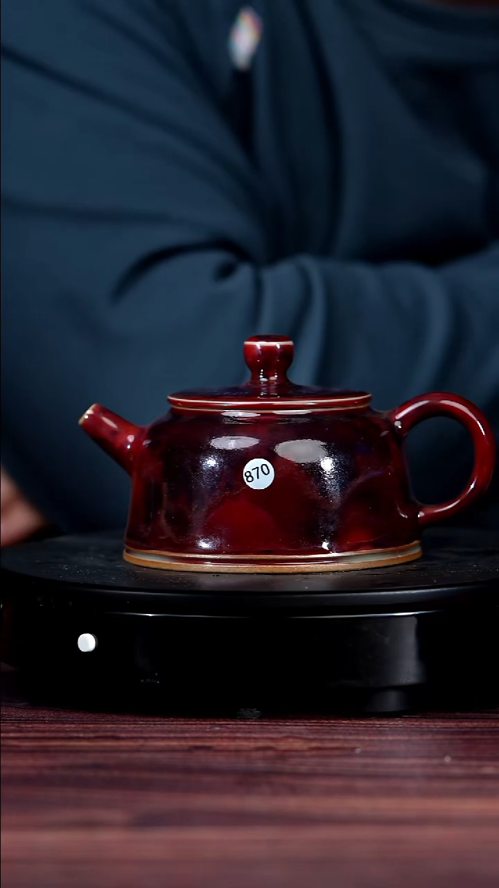 870#白露伟一级品原矿钧瓷禹德壶