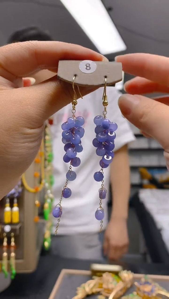 翡翠合金耳饰0316翡翠耳钩