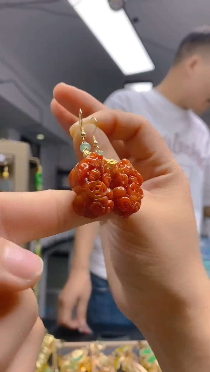 【闪购商品】翡翠耳饰合金0330翡翠耳钩