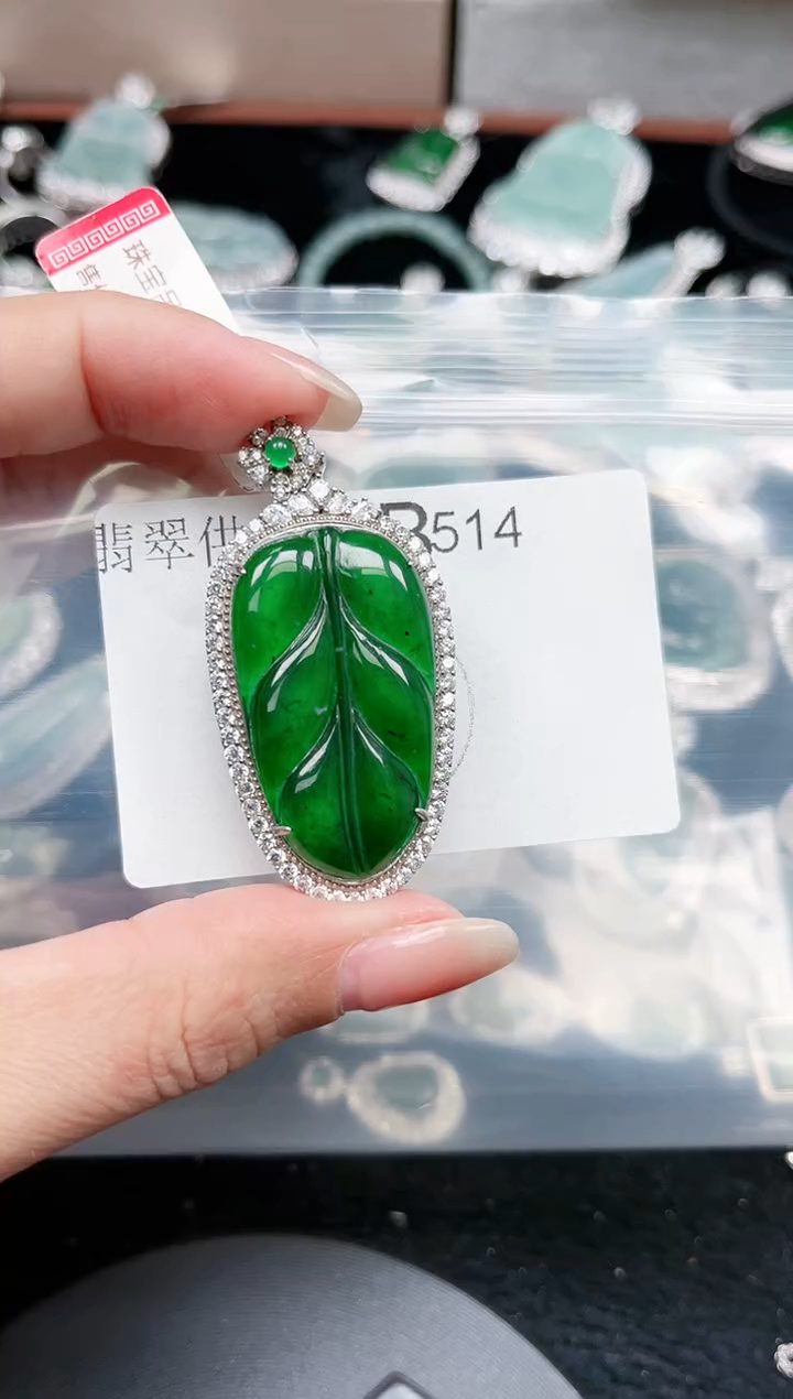 【闪购商品】翡翠颈饰未镶嵌514赠皮绳