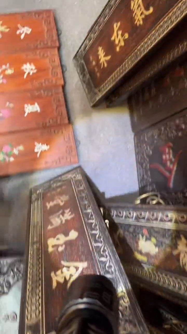 【闪购商品】非洲紫檀（红花梨）65x20cm挂扁金玉满堂