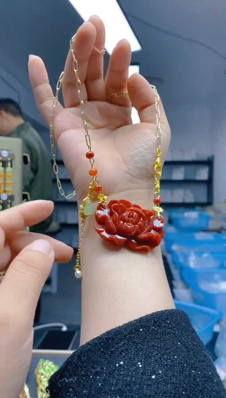 【闪购商品】翡翠耳饰合金342翡翠锁骨链