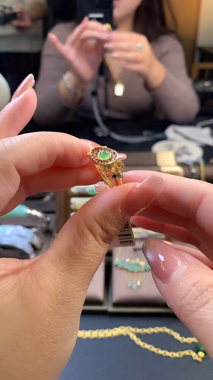 颈饰银S925镶嵌翡翠14428