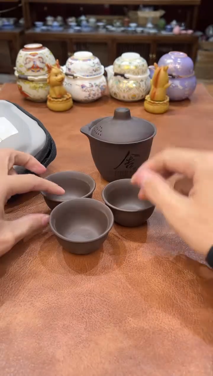 真的很便宜会开片的旅行茶具