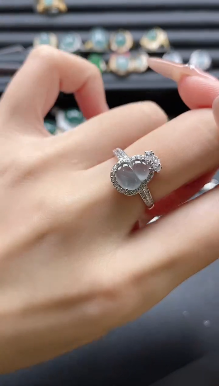 【闪购商品】翡翠戒指银S925镶嵌15151