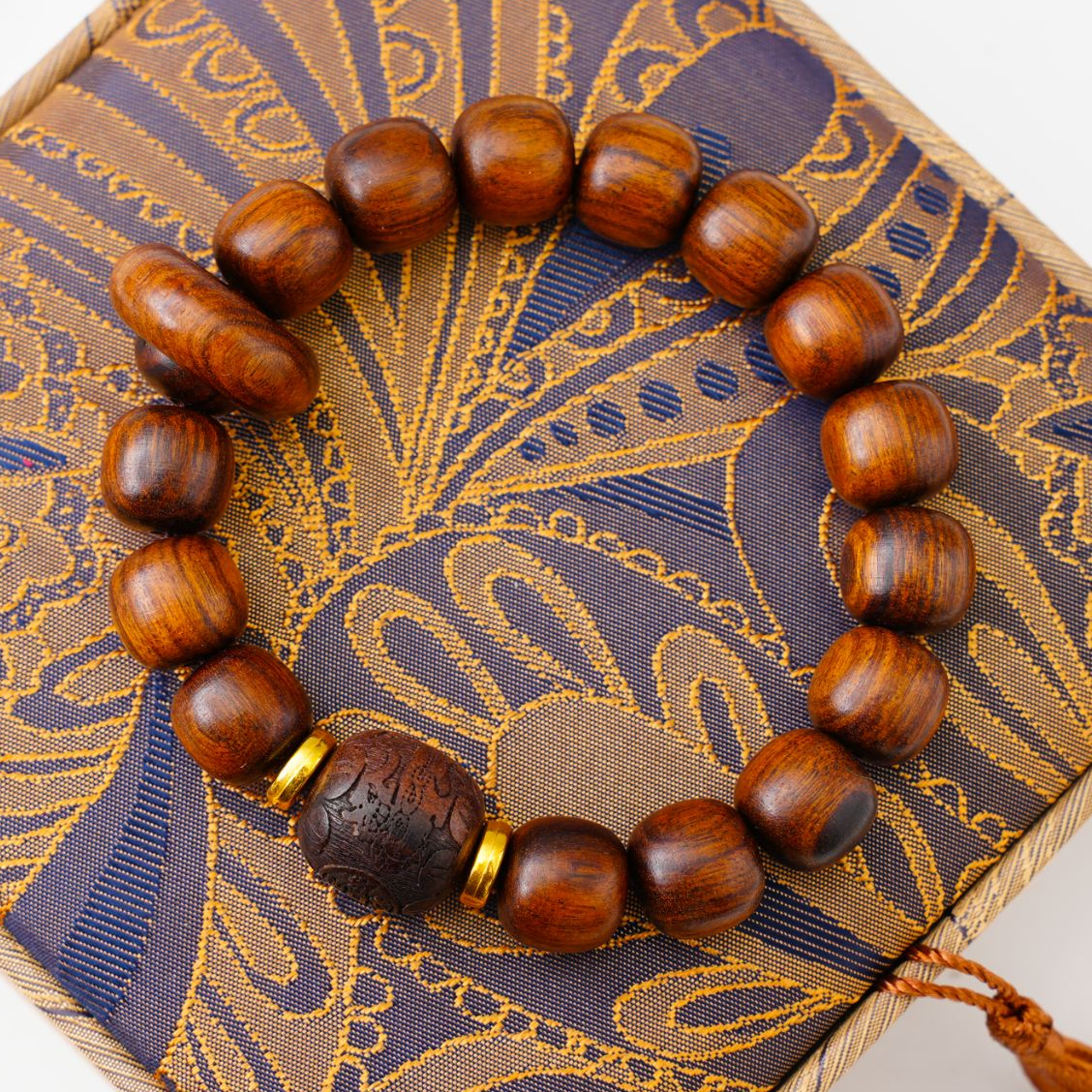 黑花梨路路通单圈手串-MX057 天然木质手链 无礼盒