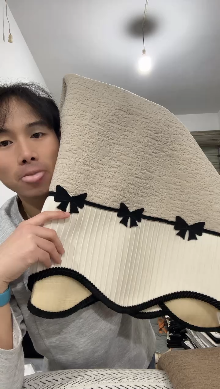 雪尼尔110*300  浅咖碟依