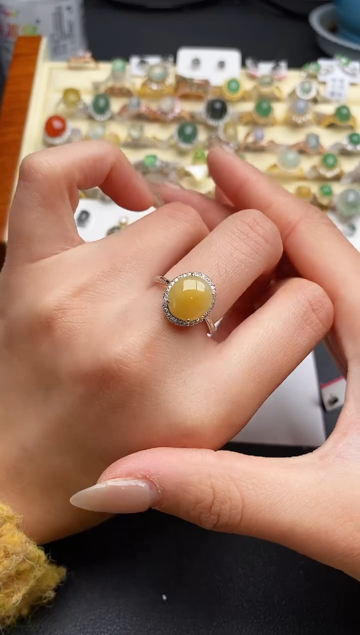 【闪购商品】翡翠戒指银S925镶嵌333333333+5