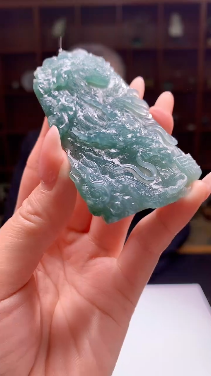 【闪购商品】定制翡翠未镶嵌8046jj-毛货挂件24