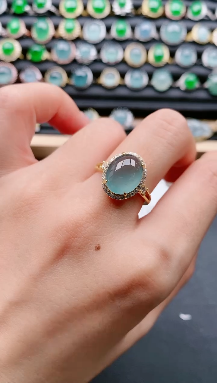 【闪购商品】翡翠戒指银S925镶嵌111111111