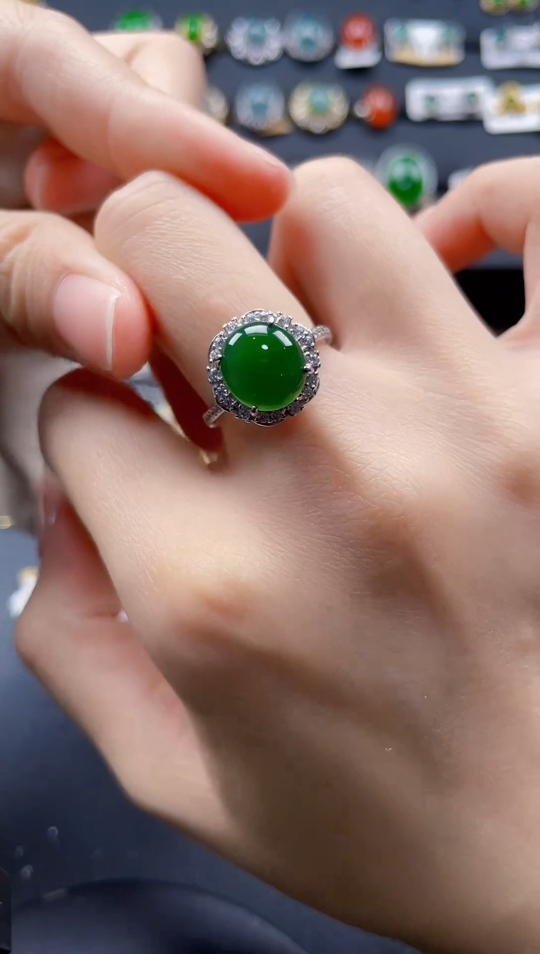 【闪购商品】翡翠戒指银S925镶嵌899768