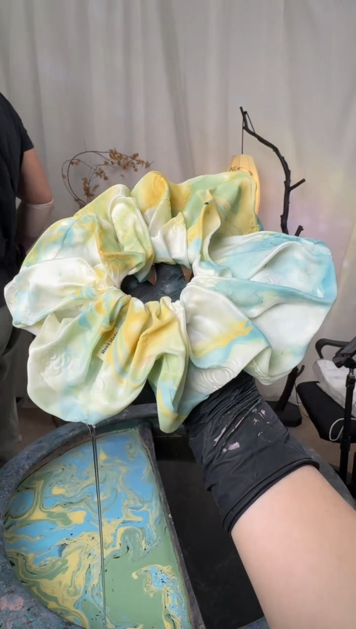 915 绿黄蓝 山茶花发圈