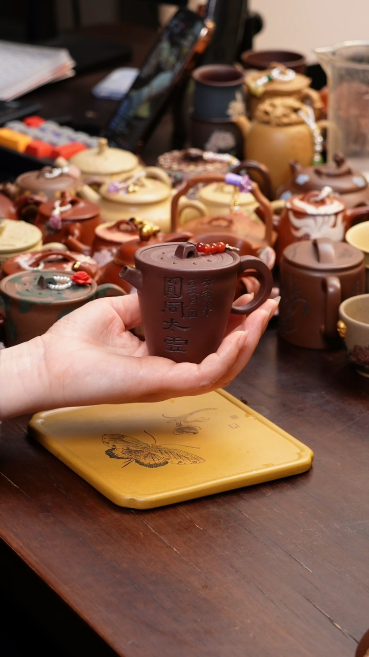 【闪购商品】原矿紫砂壶手工朱妮杯子