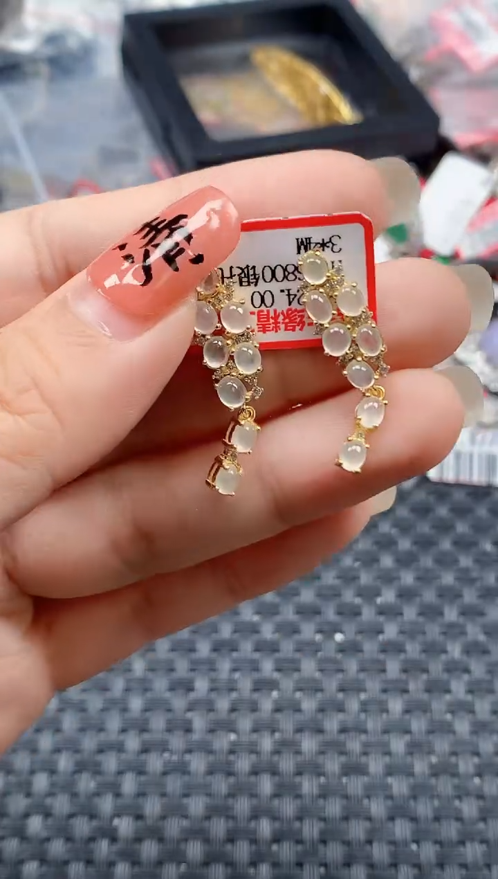 银S925镶嵌戒指翡翠天然A货缅甸翡翠