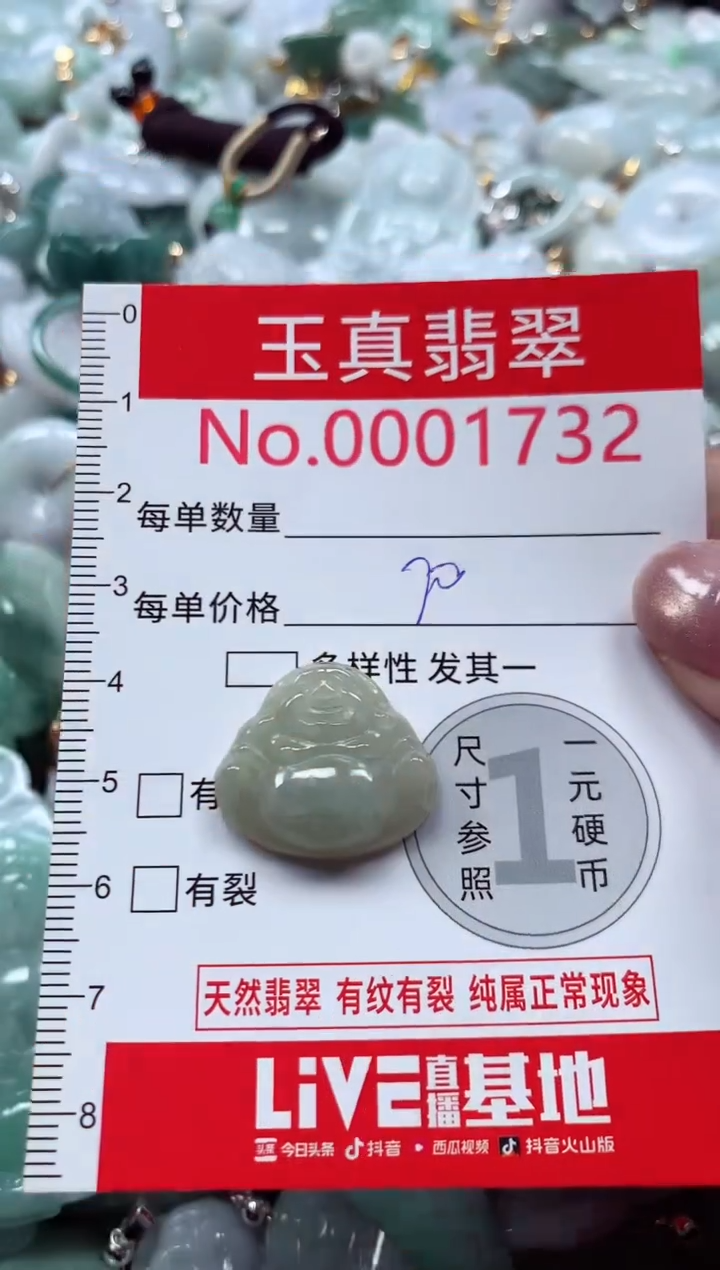 吊坠(不含链)未镶嵌翡翠1732