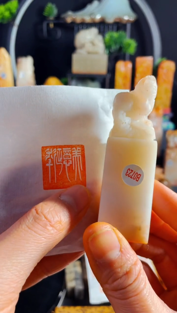 【闪购商品】老挝石印石手工篆刻《美意延年》