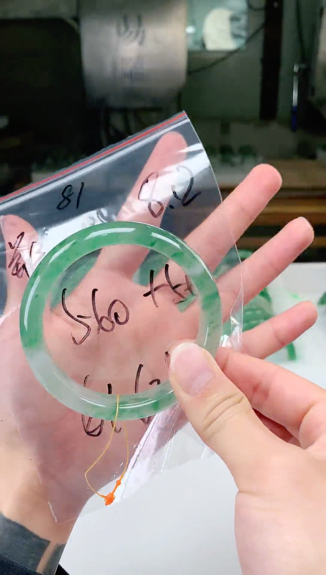 石英质玉手镯未镶嵌非洲翠手镯61-62圈口81号