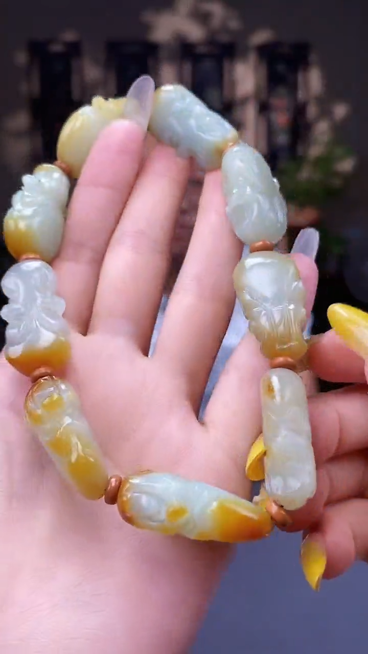 和田玉未镶嵌颈饰C348