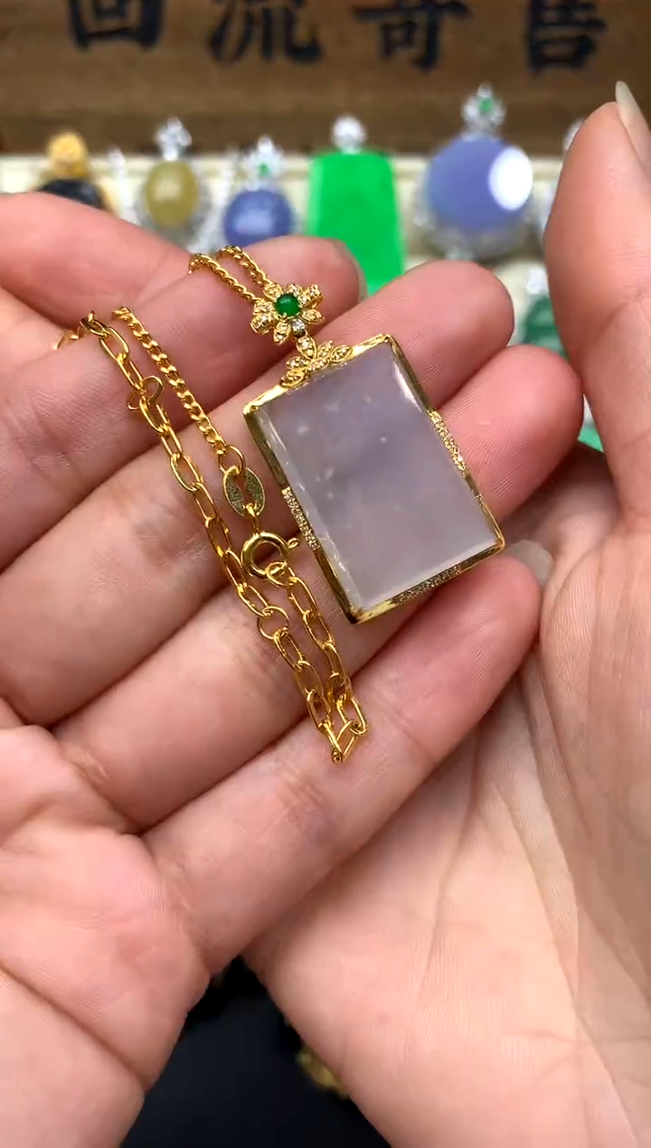 【闪购商品】翡翠颈饰18K金镶嵌275-中国好珍宝