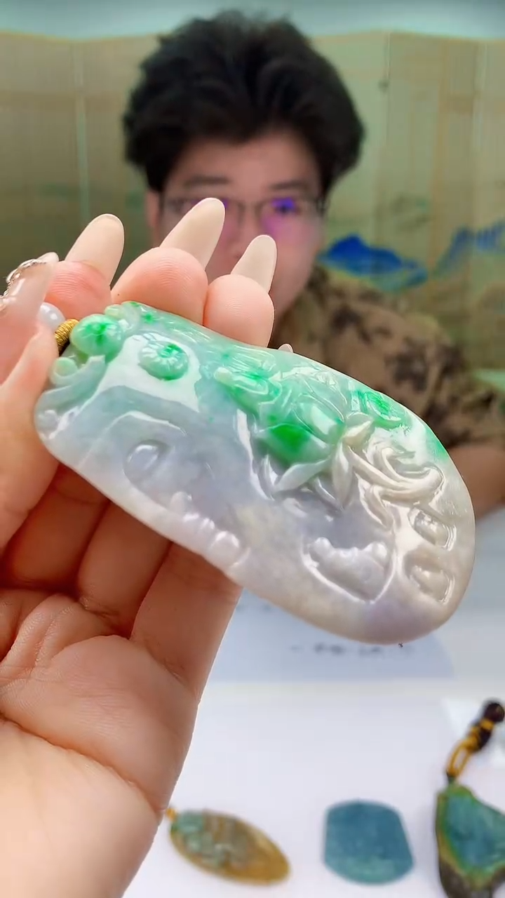 【闪购商品】定制翡翠未镶嵌4688ty-毛货挂件7