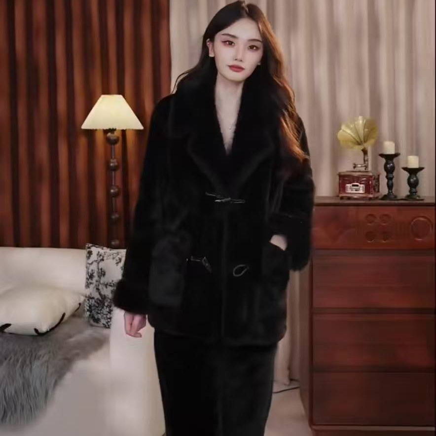 2025年新款高端轻奢冬季保暖时尚睡衣家居服气质男女同款套装ARY