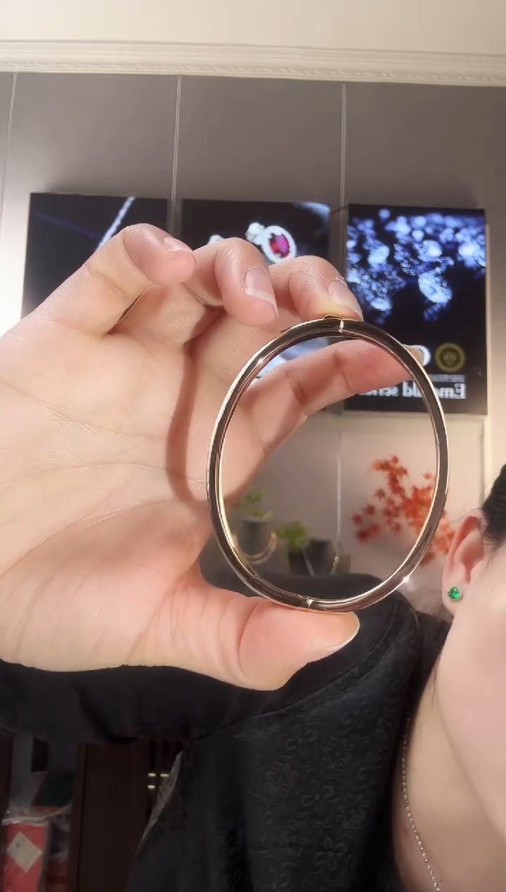 主播定制链接玫瑰金色精品手镯