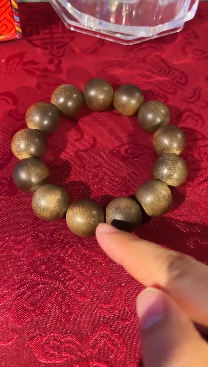 【闪购商品】沉香木手串31 k20金丝白棋楠 正德高级精美