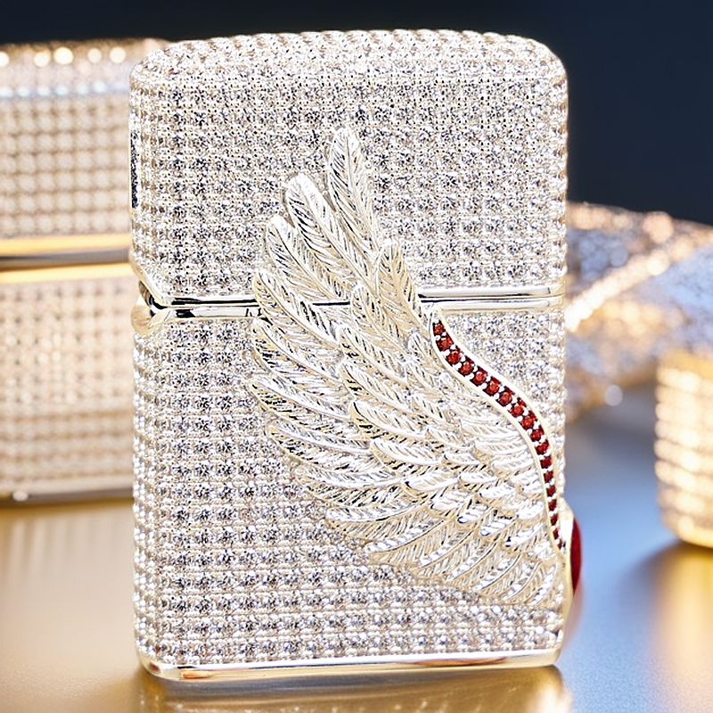 zippo打火机爱神之翼满钻镶嵌DY9802TF 362