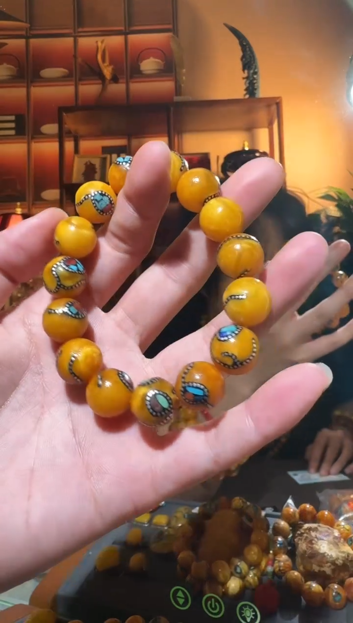 蜜蜡颈饰未镶嵌7051天然蜜蜡珠宝奇石