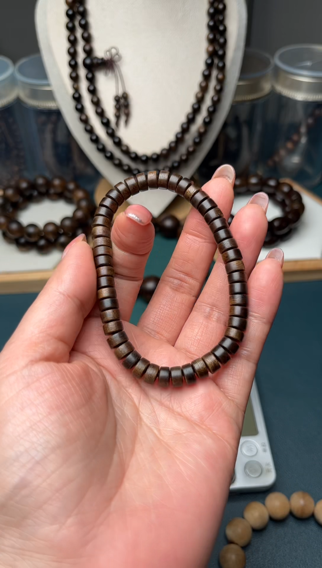 【闪购商品】沉香手串海南绿奇楠算盘珠