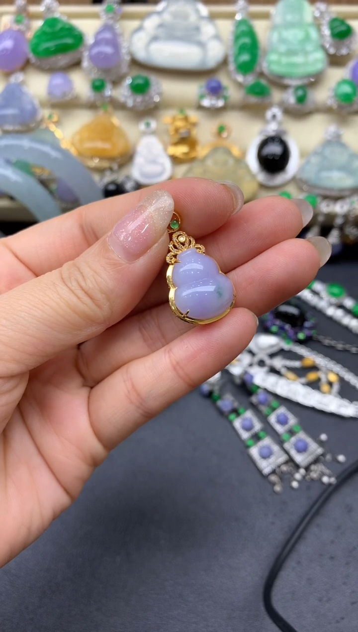 【闪购商品】翡翠颈饰18K金镶嵌234-中国好珍宝