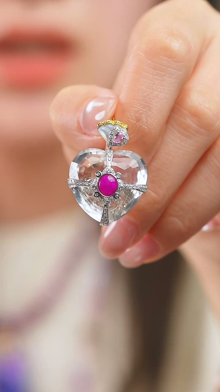 苏纪石（舒俱来）18K金镶嵌吊坠(不含链)42