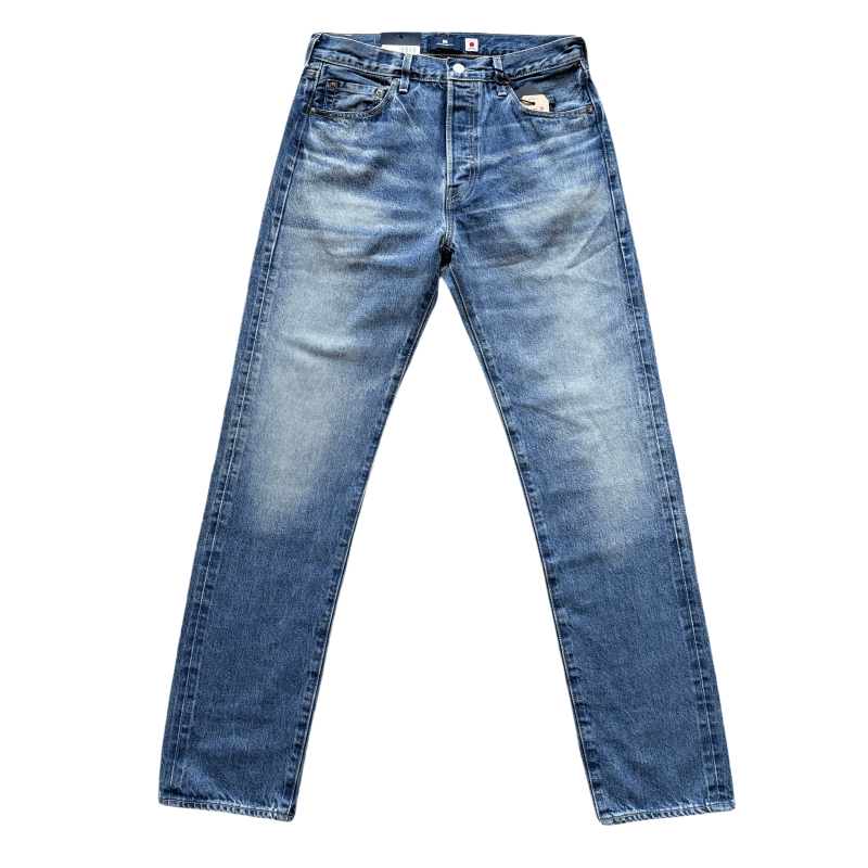 日本制 午夜蓝牌 Levi's 501 赤耳丹宁蓝色水洗男士直筒牛仔裤