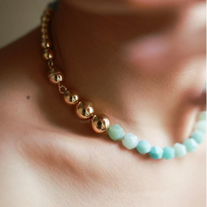 铜合金项链 设计师款天河蓝金属项链（多样性发其一）