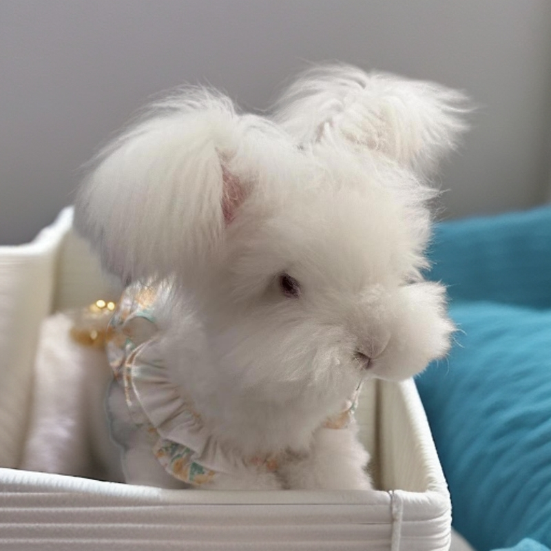 泡泡家精品安哥拉兔纯英系网红安哥拉兔直播挑选一兔一拍活体发货