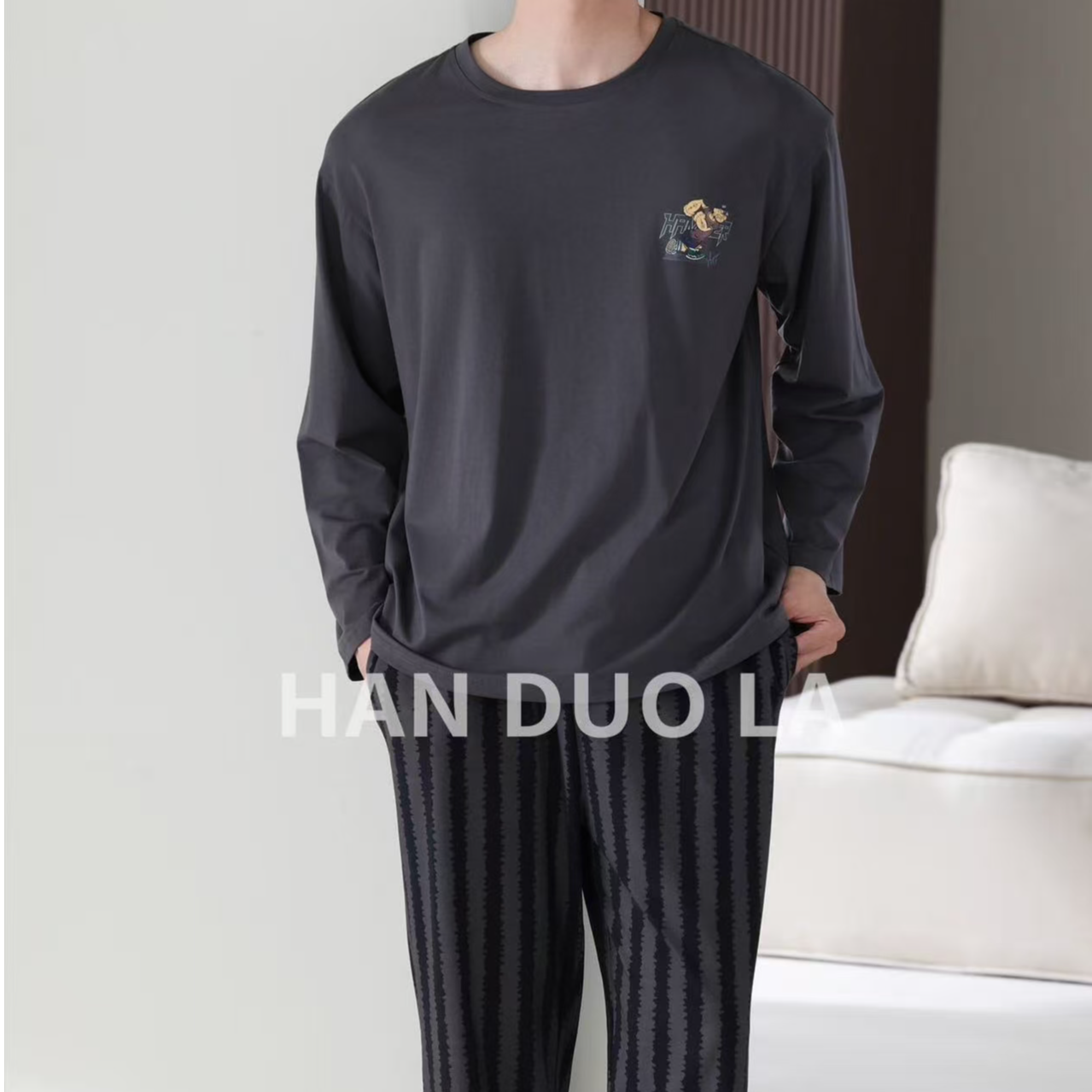 SY2529  男士长袖家居服套装