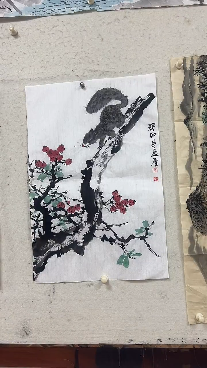 【闪购商品】国画高勇利四尺三开花鸟画