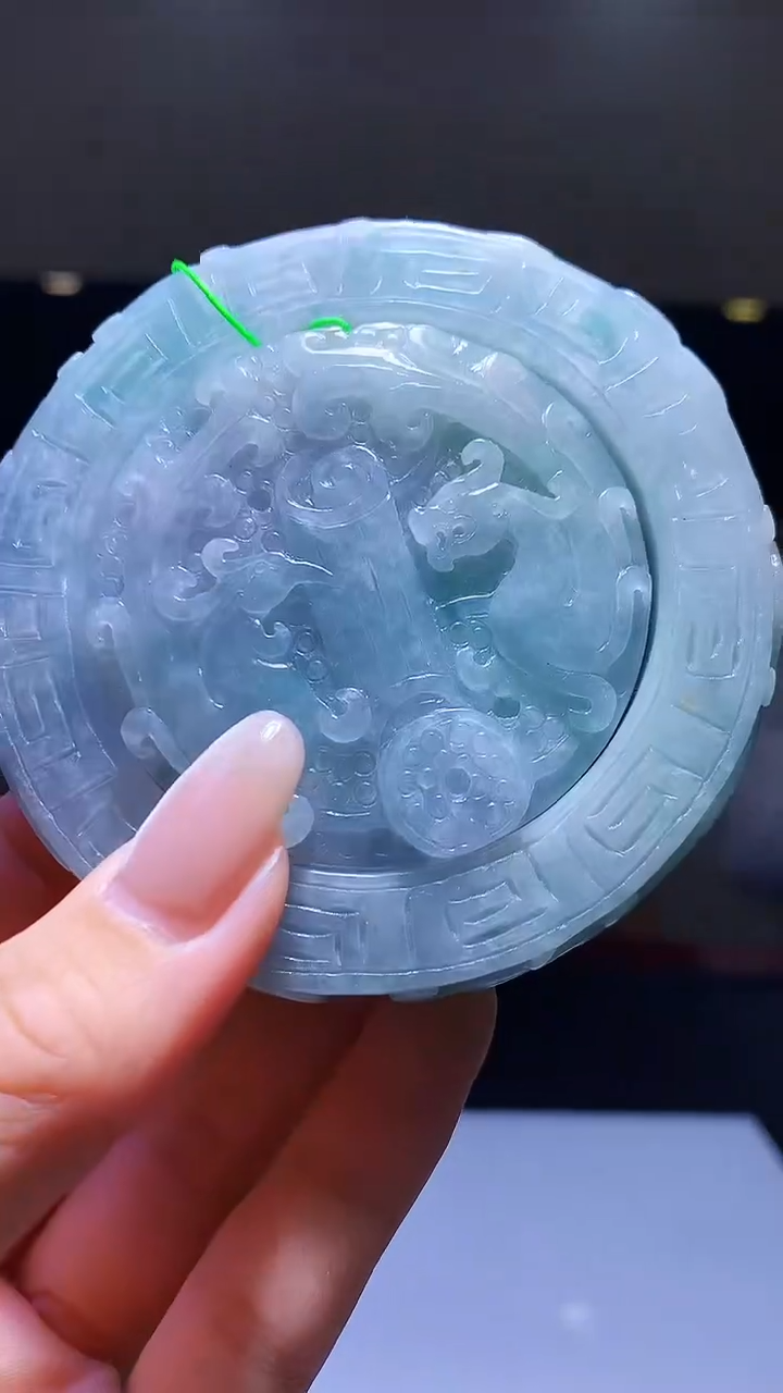 【闪购商品】定制翡翠未镶嵌1002hm-毛货套镯34