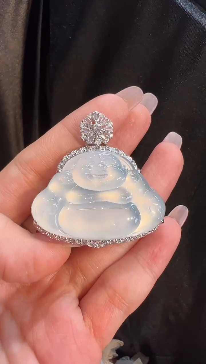 【闪购商品】翡翠颈饰18K金镶嵌总价5.98万分单