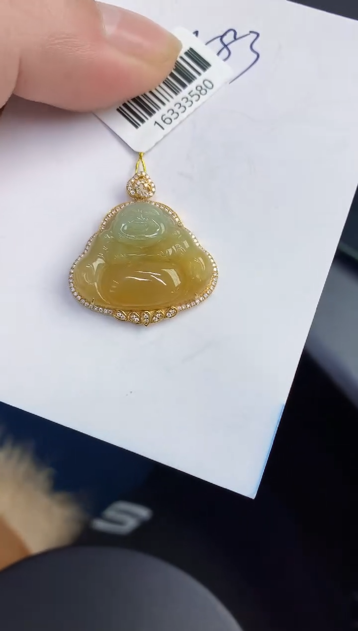 【闪购商品】翡翠颈饰18K金镶嵌0000000000