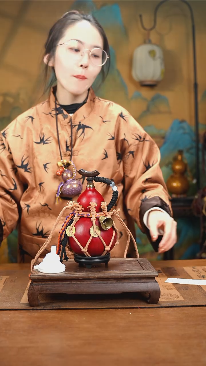 XG019网兜款大漆酒葫芦（现货现发）